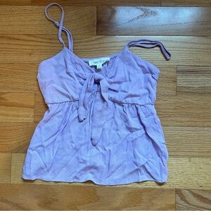 Pink Rose bow front cropped tank New